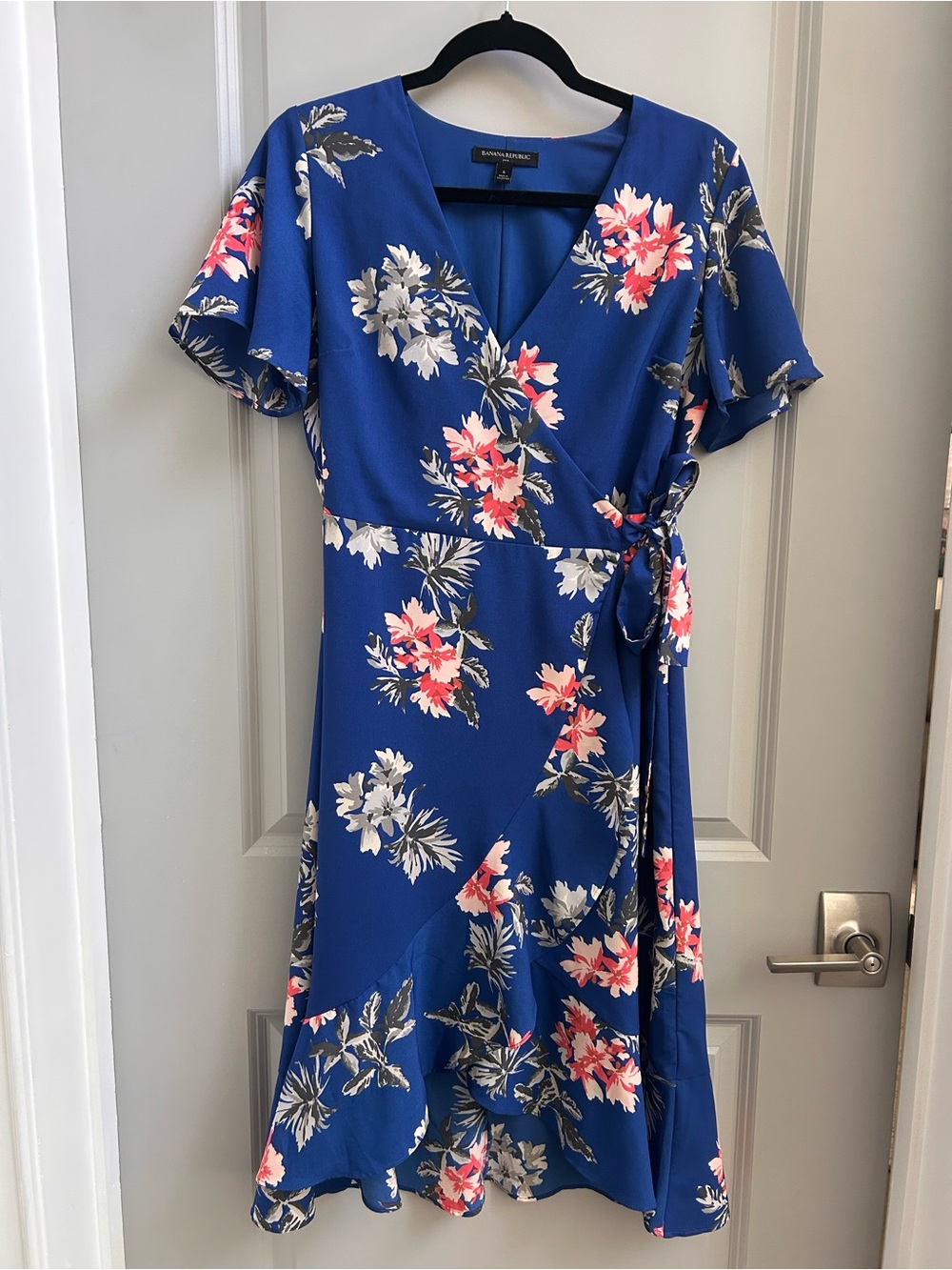 Banana Republic Factory Floral Wrap Midi Dress Size 6R